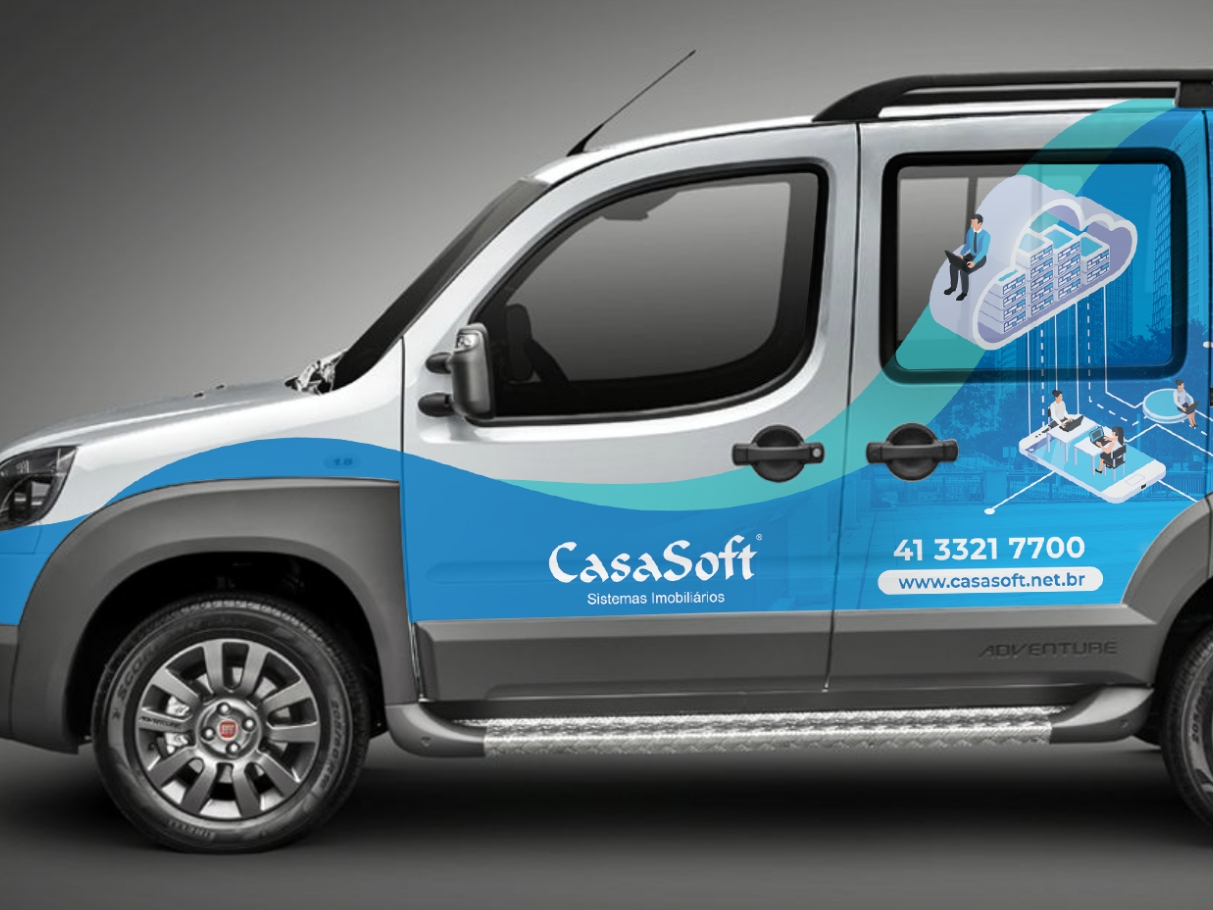 carro adesivado da CasaSoft