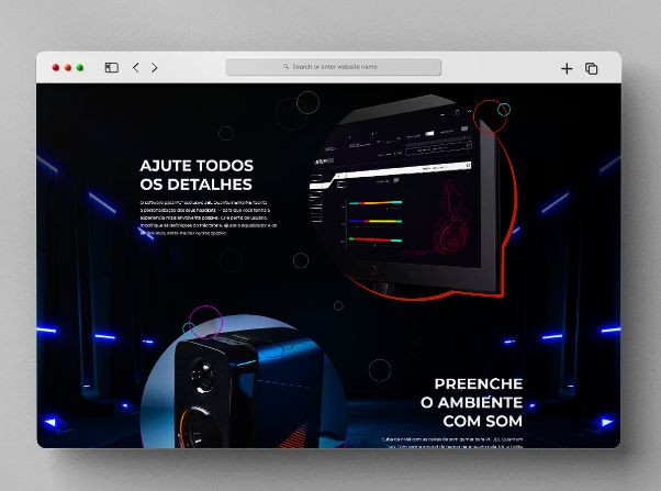 tela do site da JBL Quantum